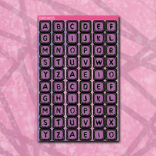 Load image into Gallery viewer, Spooky Disco Jumbo Bead Letter Sticker Sheet

