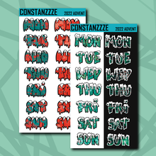 Load image into Gallery viewer, Spooky Winter Large Snow Days Sticker Sheet
