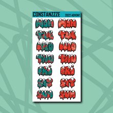 Load image into Gallery viewer, Spooky Winter Large Snow Days Sticker Sheet
