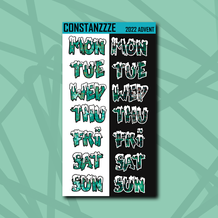 Spooky Winter Large Snow Days Sticker Sheet