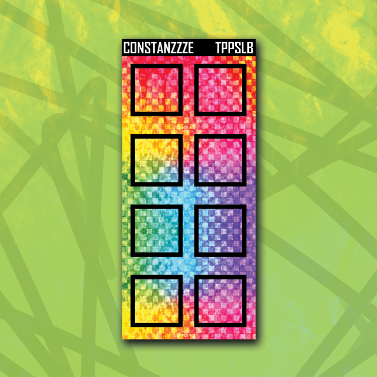 Rainbow Glitter Checker Large Sticky Notes