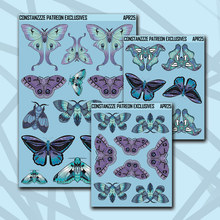 Load image into Gallery viewer, Mystic Moths + Butterflies Deco Sticker Sheets
