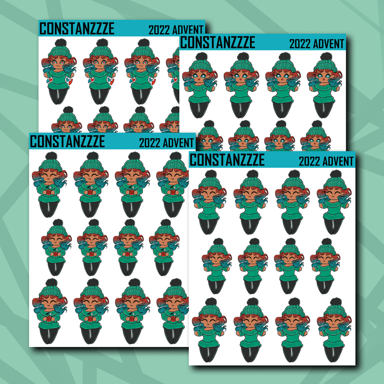 Winter Chibi (MS) Sticker Sheet