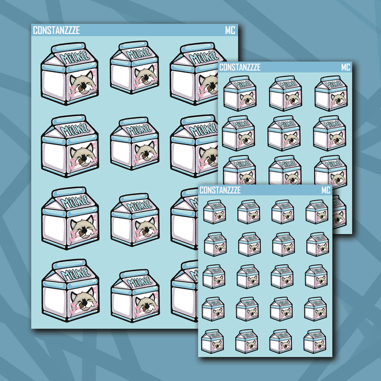 Milkie Carton Sticker Sheet