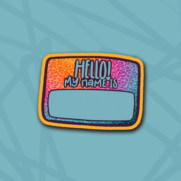 Race to Wild Name Tag Die Cut