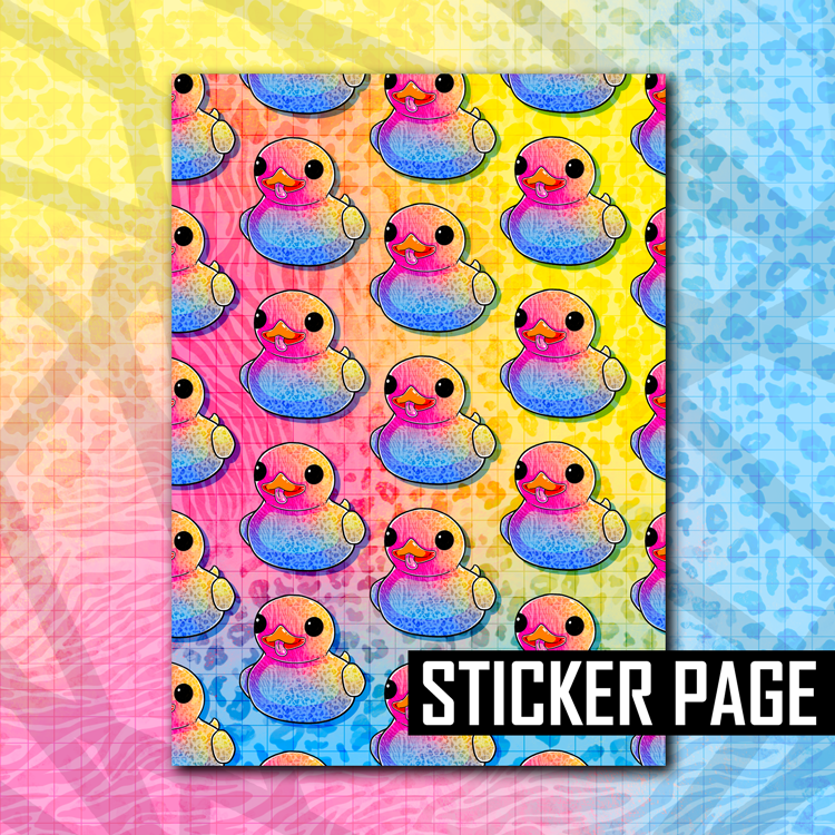 Bright Ducky Sticker Page