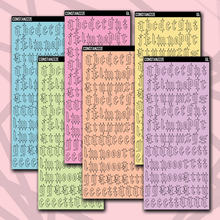 Load image into Gallery viewer, Pastel Gothic Letter Sticker Sheet
