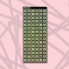 Load image into Gallery viewer, Pastel Bead Letter Sticker Sheet
