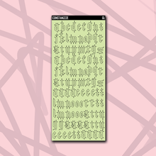 Load image into Gallery viewer, Pastel Gothic Letter Sticker Sheet
