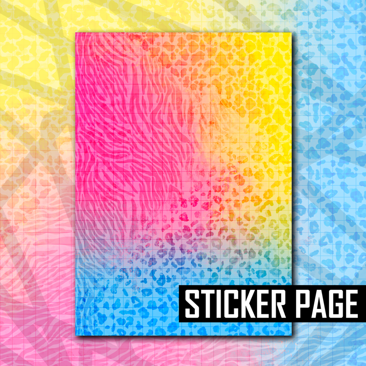 Bright Wild Print Sticker Page