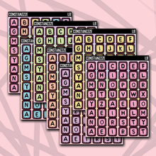 Load image into Gallery viewer, Pastel Medium Bead Letter Sticker Sheet
