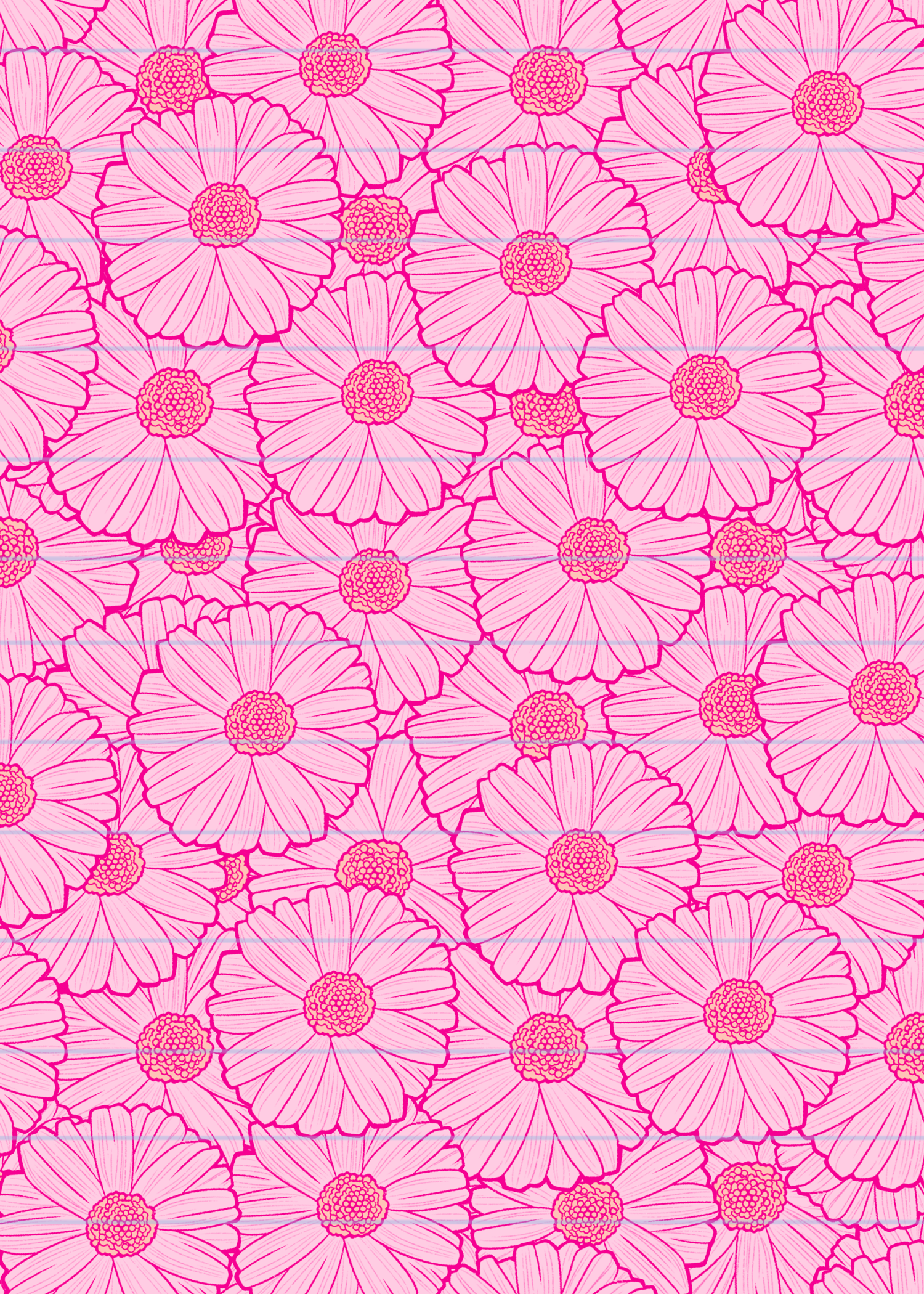 Pink Daisy Reusable Sticker Book – Constanzzze