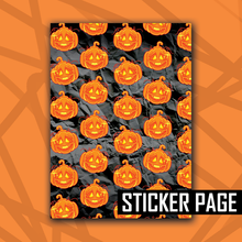 Load image into Gallery viewer, Halloweenie 26 Pumpkin Pattern Sticker/Paper Page
