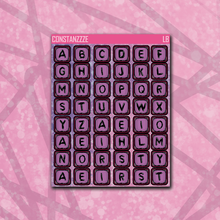 Load image into Gallery viewer, Spooky Disco Medium Bead Letter Sticker Sheet
