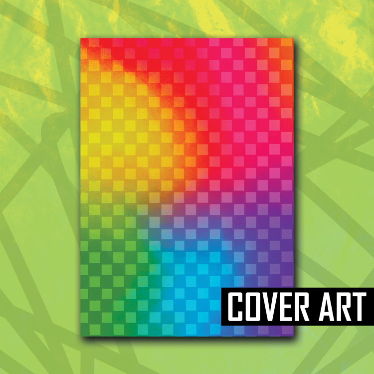 Rainbow Checker Reusable Sticker Book