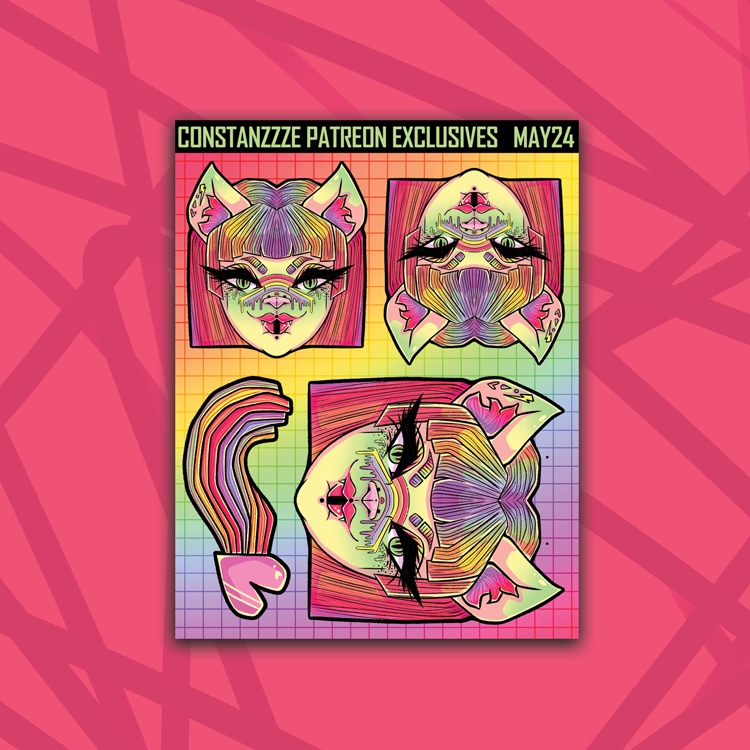 Rainbow Meow Meow Deco Sticker Sheet