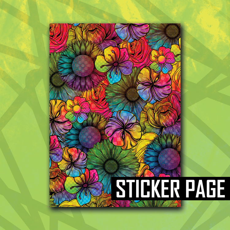 Rainbow Florals Sticker Page
