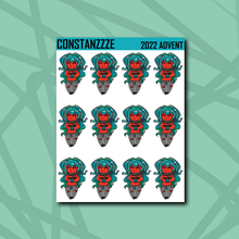 Load image into Gallery viewer, Winter Red Chibi Sticker Sheet
