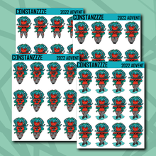 Load image into Gallery viewer, Winter Red Chibi Sticker Sheet
