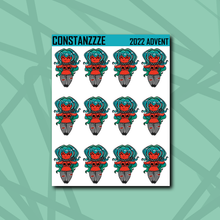 Load image into Gallery viewer, Winter Red Chibi Sticker Sheet
