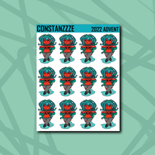 Load image into Gallery viewer, Winter Red Chibi Sticker Sheet
