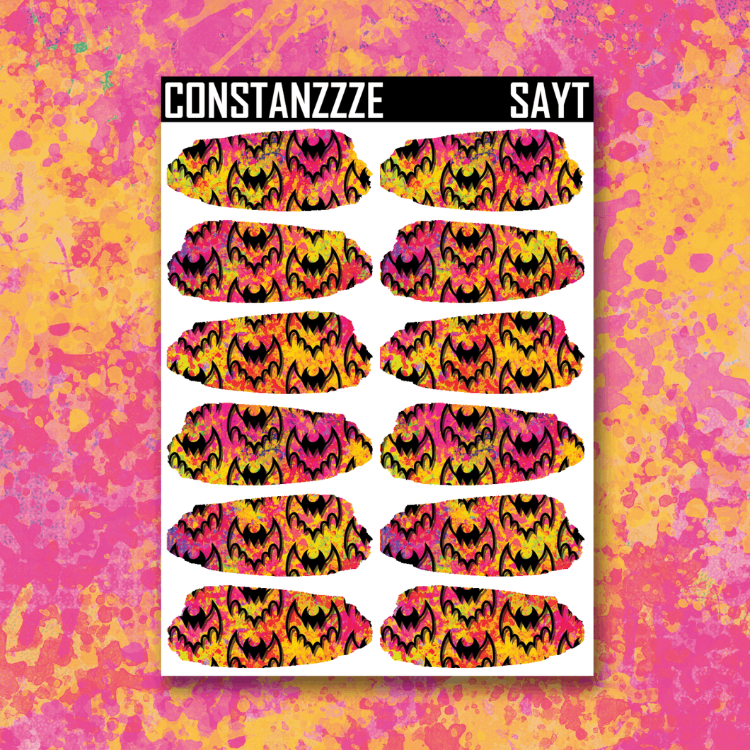 Spooky All Year Bat Splatter Medium Swatch Sticker Sheet