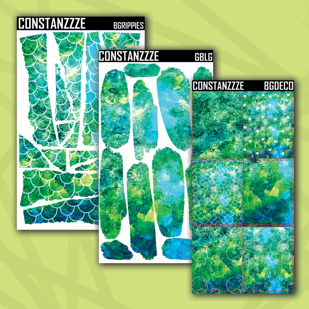 Green Mermaid Themed Layering Sheets