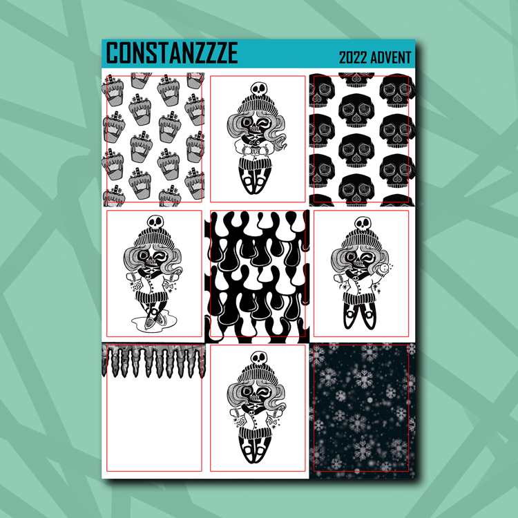 Skull Witch Themed Vertical Deco Boxes