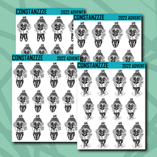 Load image into Gallery viewer, Winter Skull Witch Chibi Sticker Sheet
