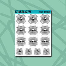 Load image into Gallery viewer, Spooky Winter Skullflake Sticker Sheet
