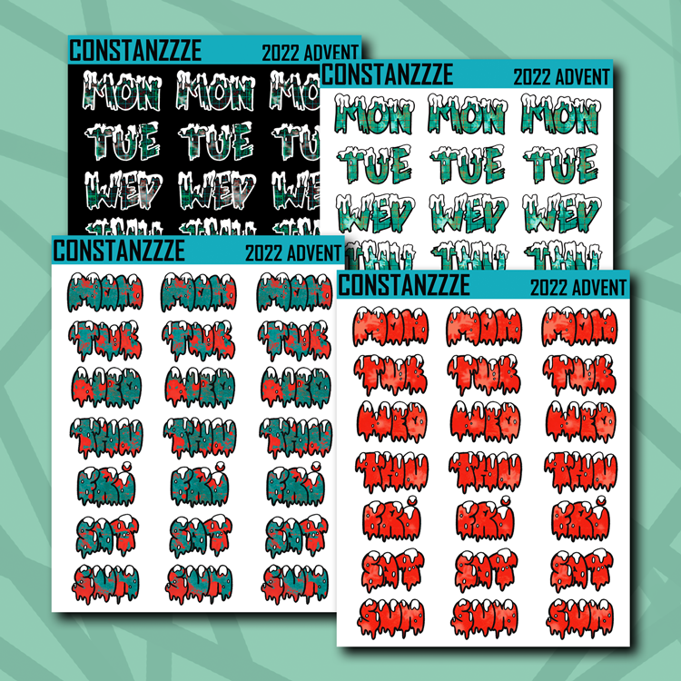 Spooky Winter Snow Days Sticker Sheet