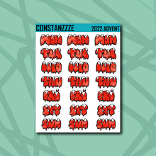 Load image into Gallery viewer, Spooky Winter Snow Days Sticker Sheet
