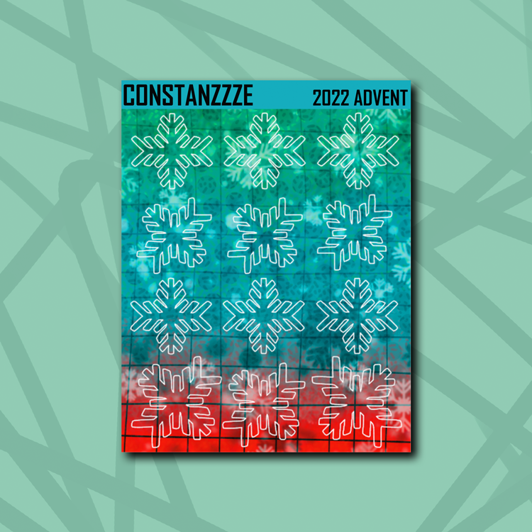 Spooky Winter Pattern Snowflake Sticker Sheet