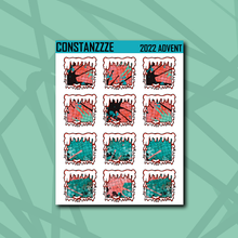 Load image into Gallery viewer, Spooky Winter Snow Boxes Sticker Sheet
