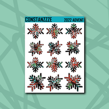 Load image into Gallery viewer, Spooky Winter Snowflake Sticker Sheet
