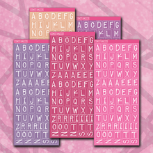 Load image into Gallery viewer, Spooky Disco Label Letter Sticker Sheet
