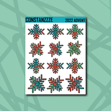 Load image into Gallery viewer, Spooky Winter Snowflake Sticker Sheet
