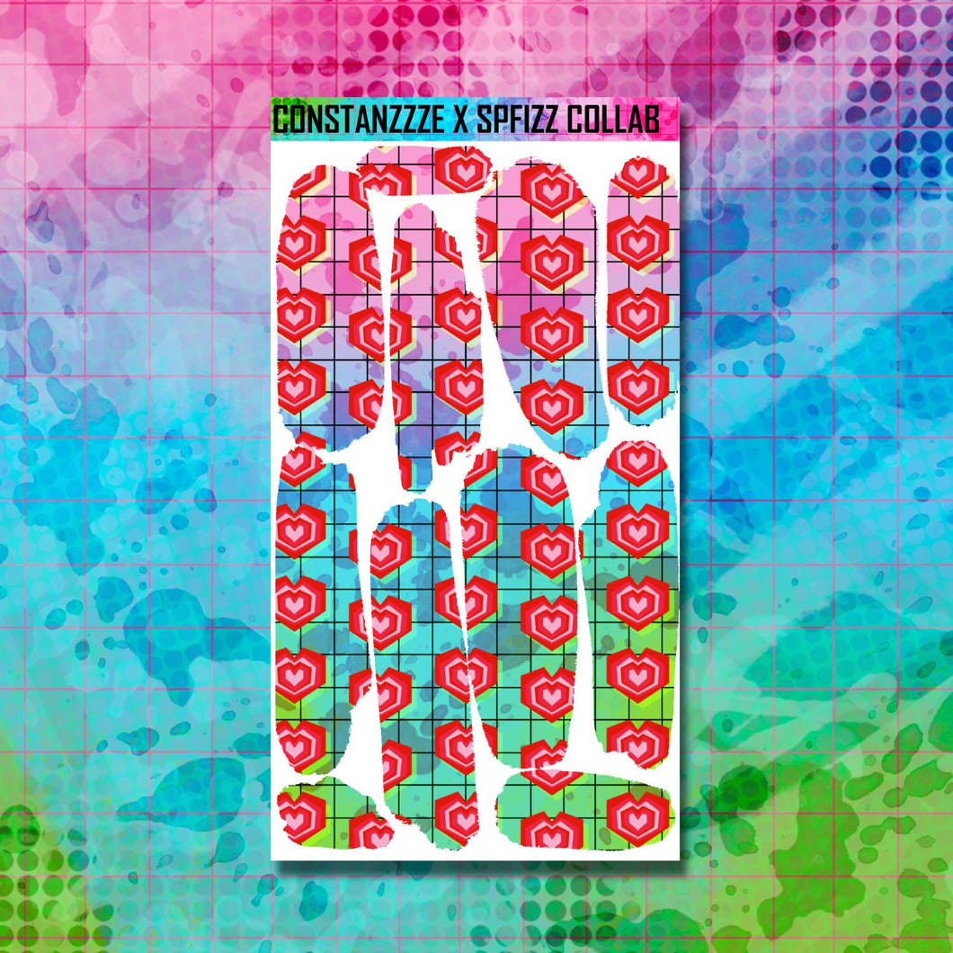 Girl Gang Hearts Large Swatch Sticker Sheet