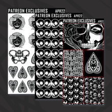 Load image into Gallery viewer, Skull Witch Deco and Deco Boxes Sticker Sheets
