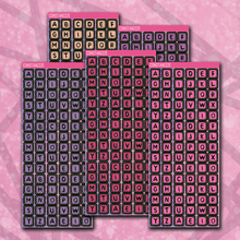 Load image into Gallery viewer, Spooky Disco Bead Letter Sticker Sheet
