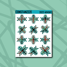 Load image into Gallery viewer, Spooky Winter Snowflake Sticker Sheet
