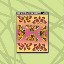 Load image into Gallery viewer, Traditional Moths + Butterflies Deco Sticker Sheets
