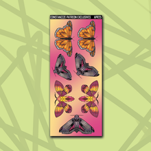 Load image into Gallery viewer, Traditional Moths + Butterflies Deco+ Sticker Sheets
