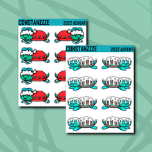Load image into Gallery viewer, Spooky Winter Turtle Sticker Sheet
