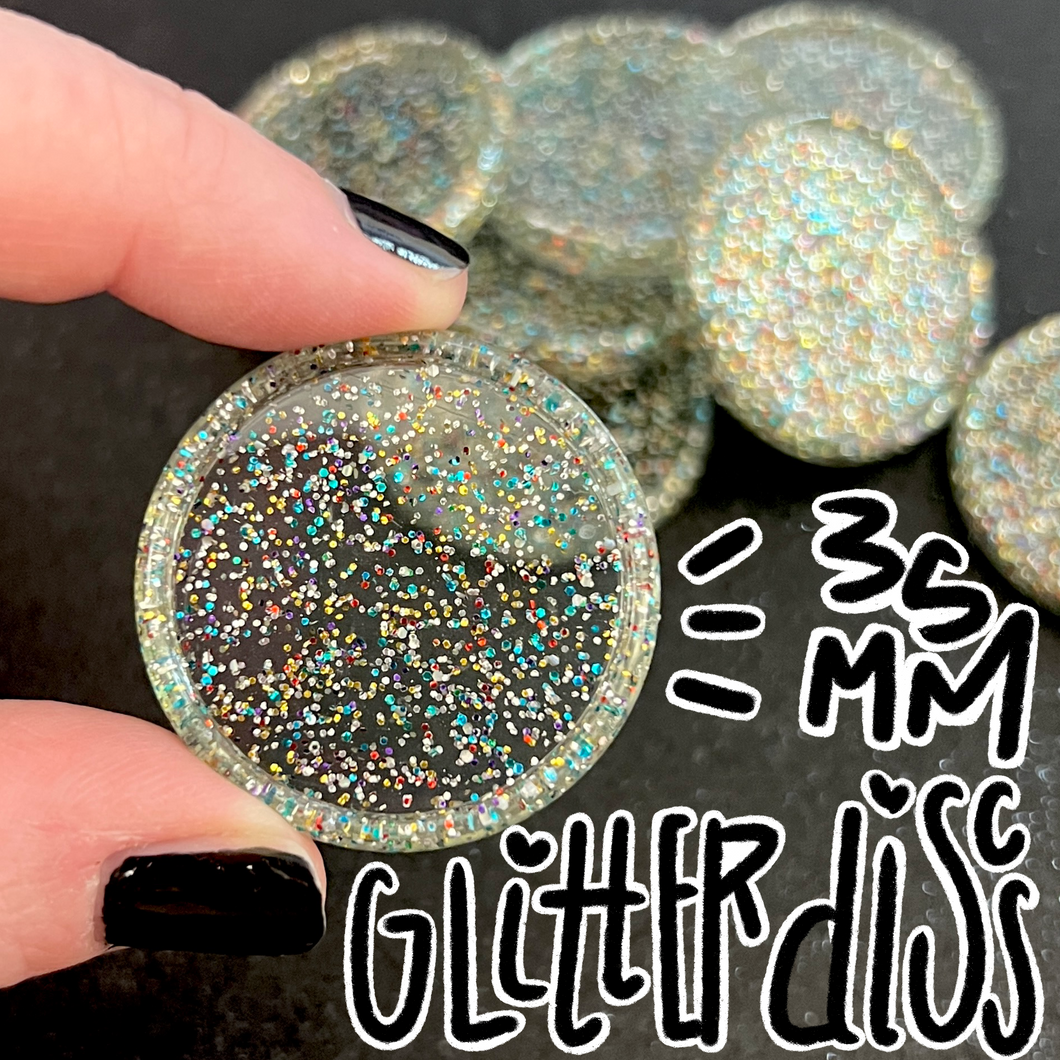 35mm Glitter Discs