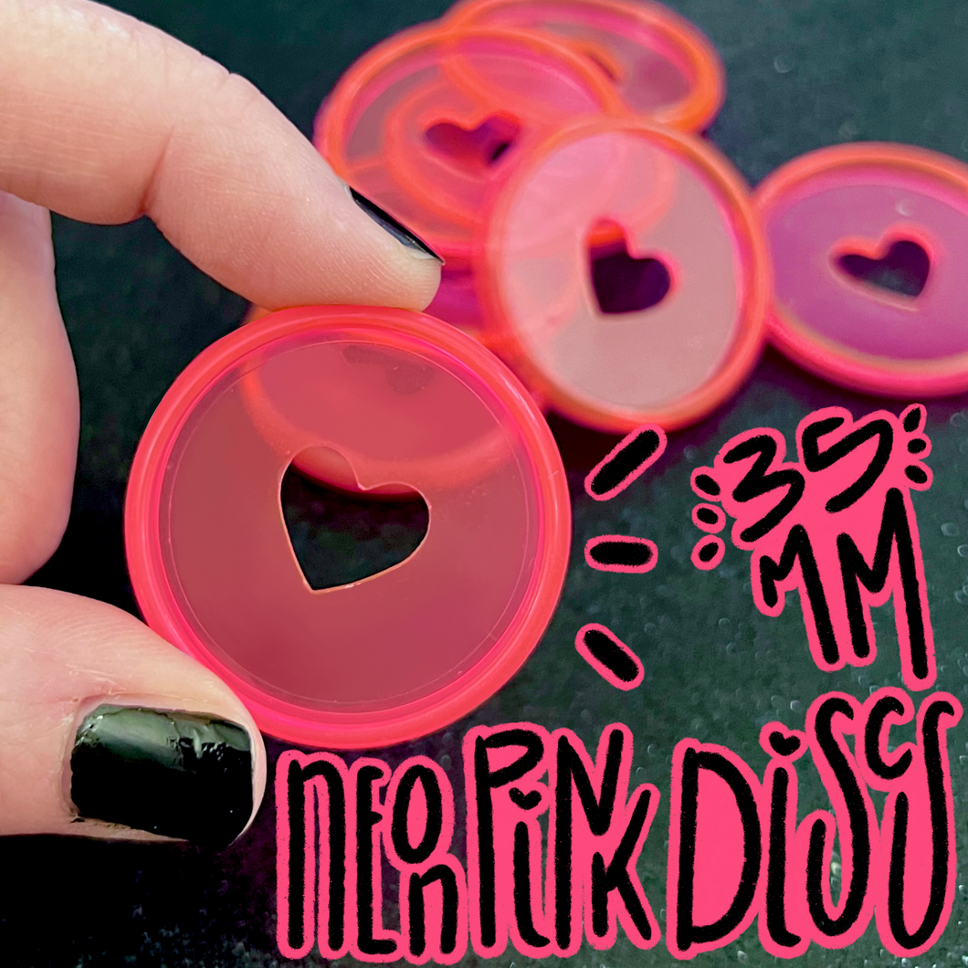 35mm Neon Pink Discs