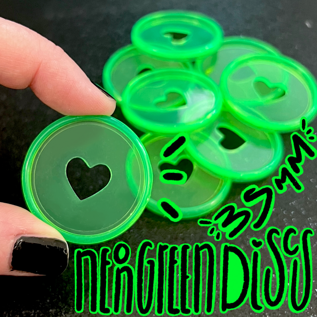 35mm Neon Green Discs