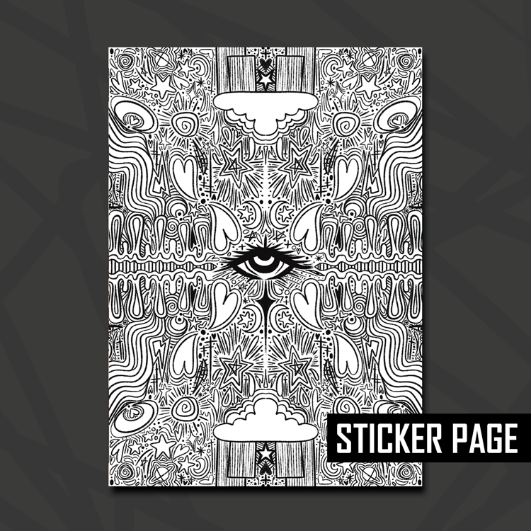 White Celestial Tears Sticker Page