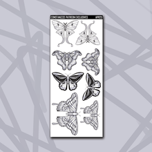Load image into Gallery viewer, White Moths + Butterflies Deco+ Sticker Sheets
