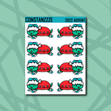 Load image into Gallery viewer, Spooky Winter Turtle Sticker Sheet
